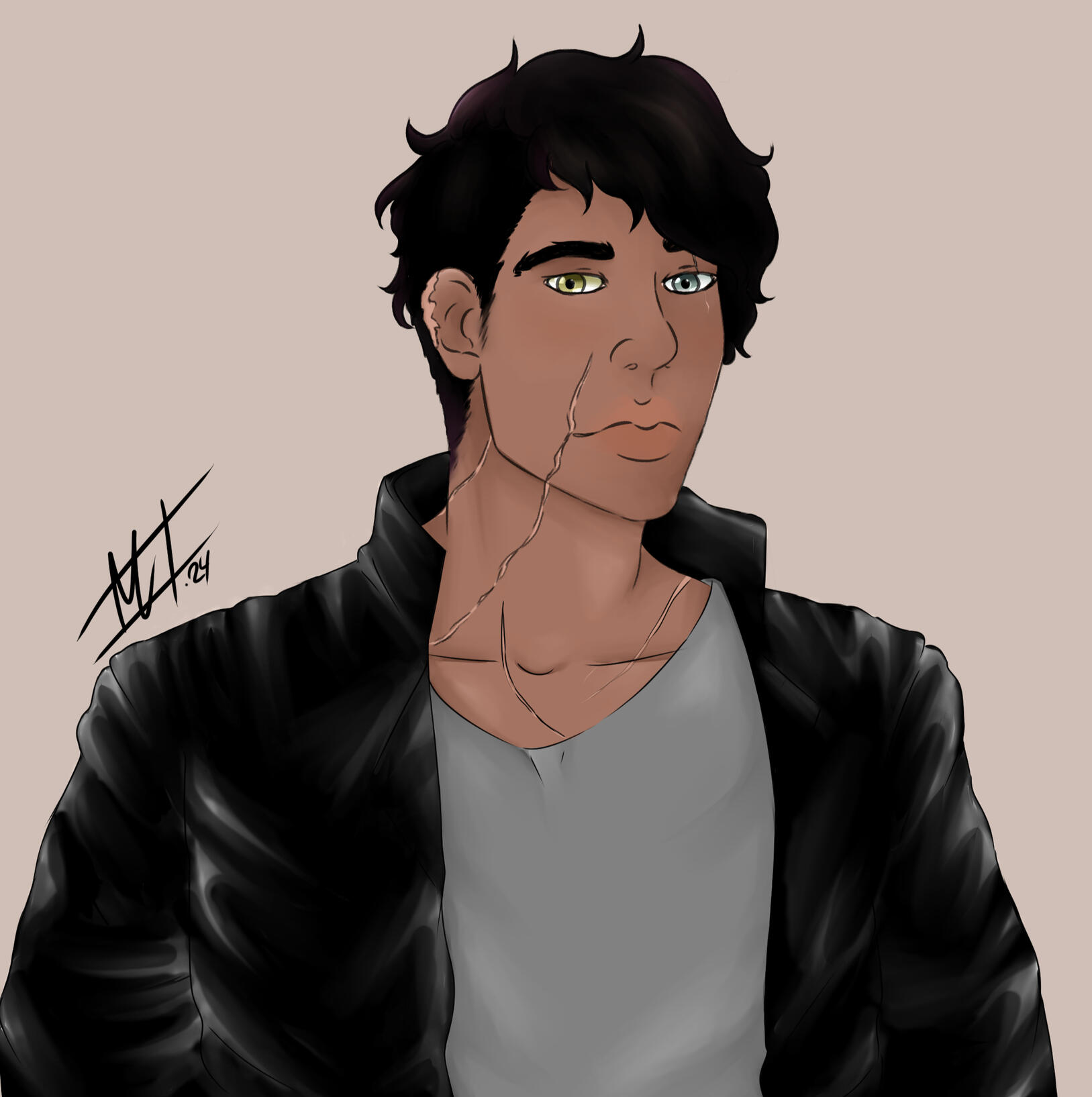 Leather jacket Fang